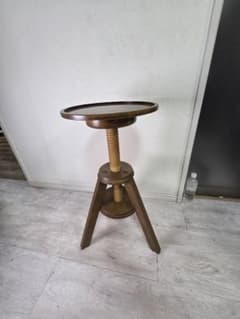 ルメスツール　ウォールナット材　高さ調整可能 ルメスツール ウォールナット材 高さ調整可能 - メルカリ