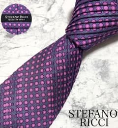 極美品 STEFANO RICCI ネクタイ プリーツ 総柄 肉厚 - メルカリ