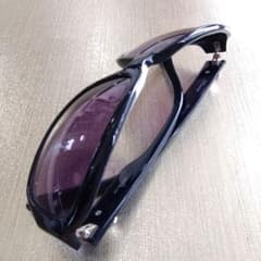 美品 スカルロゴ ROEN】サングラス セルフレーム ブラック系 レア