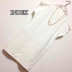 今期トレンド美品‼️INDEX⭐︎上品❤︎綺麗目❣️刺繍あり、ワンピースのサムネイル