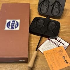 未使用】南部盛栄堂 OIGEN たい焼き器2個焼き用 岩手水沢 鯛焼き型