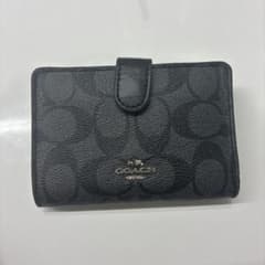 COACH シグネチャー 二つ折り財布 ブラックのサムネイル