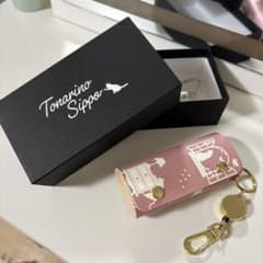 Tonarino Sippo キーケース ピンク 猫柄　本革のサムネイル