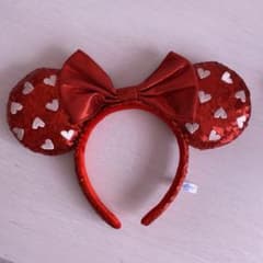 カチューシャディズニーレッドスパンコールハートのサムネイル