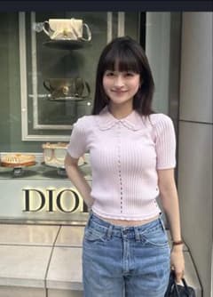 Bibiy. BERYL KNIT BLOUSE ビビィ ピンク - メルカリ