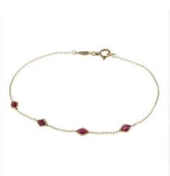 アガット AGETE K10 ブレスレット ルビー 10金 K10 - メルカリ
