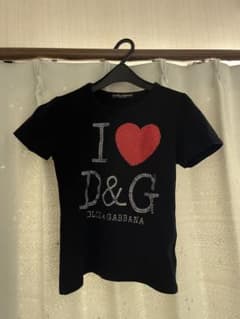 DOLCE&GABBANA ILOVE D&G スタッズ半袖Tシャツ　黒のサムネイル
