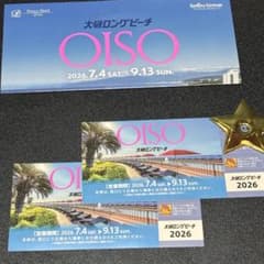 【即日発送】招待券 大磯ロングビーチチケット 2枚　入場券　OISO プールのサムネイル