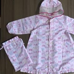 쿨러 쿨 Hello Kitty 콜라보 레인 코트 수납 봉투 포함 100-110