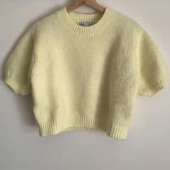 【ZARA】ソフトタッチ ニット セーター ペールイエロー ウール アルパカのサムネイル