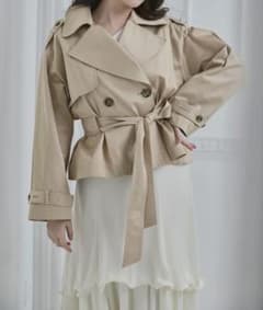 ★完売★herlipto Meline Short TrenchCoatMサイズ メルカリ