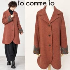 io comme io イオコムイオ センソユニコ 袖モチーフ ウールコート M