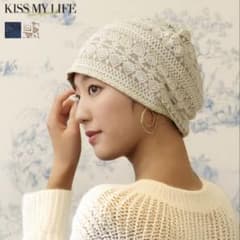 医療用帽子 【KISSMYLlFE】かわいい レースタイプ フリーサイズ 綿のサムネイル