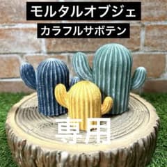 専用　モルタルサボテン モルタル セメント オブジェ ガーデニング カラフルサボテン3個セット