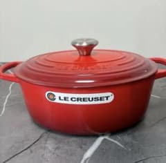 美品】ル・クルーゼココットオーバル レ ッド 両手鍋 ホーロー29cm大 