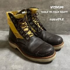 visvim 7HOLE 73-FOLK BOOTS サイドジップフォークブーツ - メルカリ