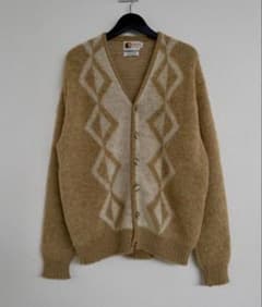 60s モヘアカーディガン　mixカラー　ポケット付　毛足長め　Lサイズ　肉厚 毛足長 肉厚 60s モヘアカーディガンL ブラウン 茶 - メルカリ