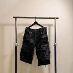 【1点物】Levi's 2枚使用 クラストパンツモチーフ リメイク 7分丈デニムのサムネイル