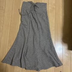 チェック柄 フレアスカート ベージュ系のサムネイル