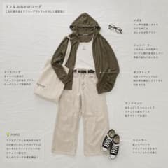 麻100% ニットパーカー カーキ 38のサムネイル