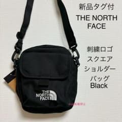 新品タグ付　ノースフェイス　刺繍ロゴ　スクエア　ショルダーバッグ　黒