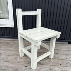 [Shabby Chic] Antique-style wooden chair, kids' chair, white painted antique furniture