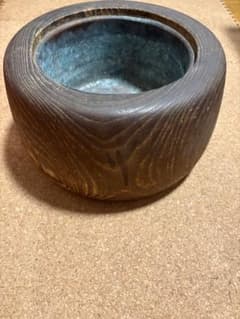 木製丸火鉢 木目桐火鉢　手炙り　銅落とし大正レトロ！ 木製丸火鉢 木目桐火鉢 手炙り 銅落とし大正レトロ！ - メルカリ