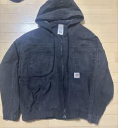 Carhartt フード付きデニムジャケット XL ブラックのサムネイル