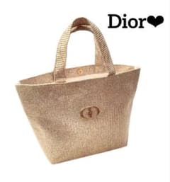 DIOR ノベルティ トートバッグ ラメゴールド ホリデーのサムネイル