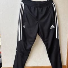 adidas アディダス　ブラックジャージパンツ ストライプのサムネイル