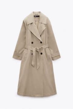 新品タグ付き】ZARA トレンチコートのサムネイル