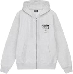 Stussy ジップアップパーカー グレー L - メルカリ
