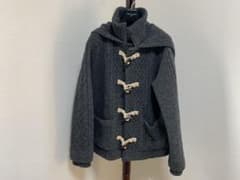 本日限定 マッキントッシュ ニット ダッフルコート グレー Lのサムネイル