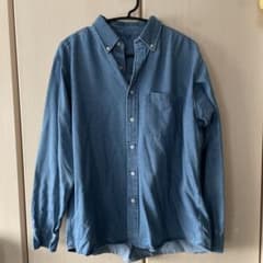 デニムブルー Lサイズ 長袖シャツのサムネイル