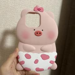 【新品】豚のキャラクター iPhone ケース15 Pro Maxのサムネイル