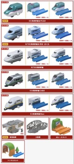 【希少】カプセルプラレールNEW新幹線編全１９種類コンプリートセット未開封のサムネイル