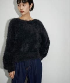 【新品】ADAM ET ROPE フラッフィー プルオーバー シャギーニットのサムネイル