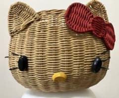 キティ かご小物入れ キティ籠 昭和レトロ キティレア キティちゃん