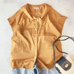 極美品 マーガレットハウエル ブラウス FINE POPLIN ネッカチーフ