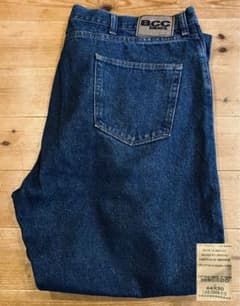 デニム 古着 90s BCC BLUES 青 ジーンズ 美品 極太 スケーター - メルカリ