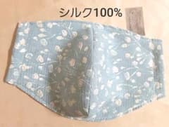 シルクインナーマスク(小花柄　絽)のサムネイル