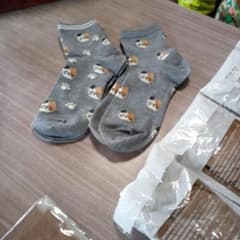 양말 고양이 무늬 그레이 2 다리 세트 하이 양말 스타킹 레이스 파우치