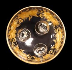 オールド・バカラ 金彩花柄 脚付き 小物入れ トレー 調味料入れ 塩入れ 置物 オールド・バカラ 金彩花柄 脚付き 小物入れ トレー 調味料入れ 塩入れ