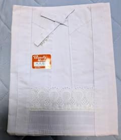 白割烹着 フリルなし 身丈85cm