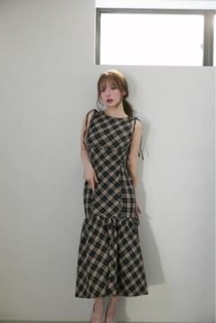 andmary Grenda ribbon long dress M - メルカリ