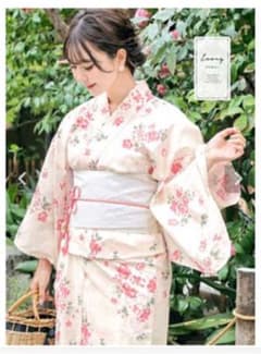 【新品未使用】ルレーヴヴァニレ　浴衣　アイボリー　新品のサムネイル