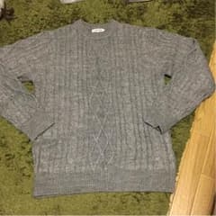 【セーター・ニット】Mサイズ グレー グローバルワークのサムネイル