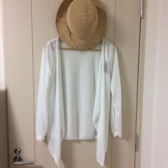 タグ付き新品☆2way UVケアカーディガン 白 薄手のサムネイル