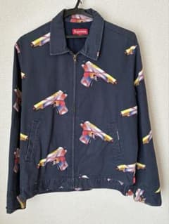 Supreme シュプリームピストル総柄ブルゾン　ネイビーS ジャンパー Supreme シュプリームピストル総柄ブルゾン ネイビーS ジャンパー