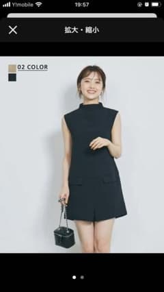 ベースメント　ショートオールインワン　ワンピース　BLACKのサムネイル